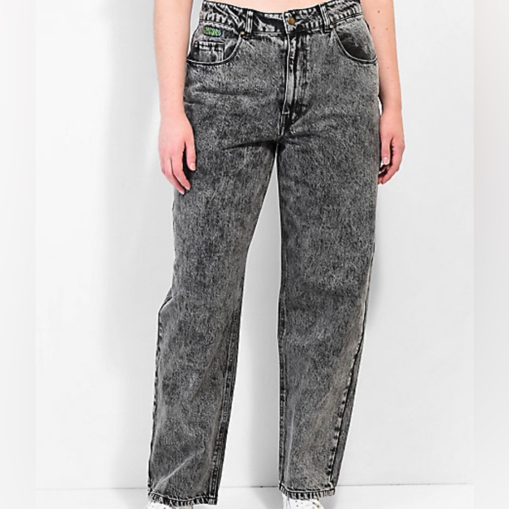 Empyre Tori Black Acid Wash Skate jeans USED